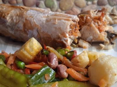 Rulonas iš skumbrijos su daržovėmis pagrindine nuotrauka