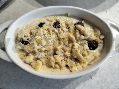 Grietinės ir vyšnių pyragas iš kvietinių miltų Žingsnis 9