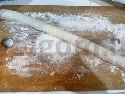 Patingėti varškės koldūnai iš keturių ingredientų Žingsnis 3