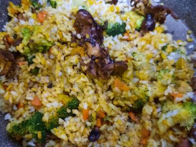 Ryžiai su aštuonkojais ir daržovėmis Žingsnis 4