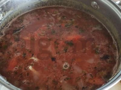 Pomidorų sriuba su makaronais Žingsnis 5