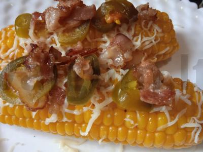 Kukurūza su mocarela, jalapeño ir keptu rūkytu bekonu Žingsnis 5