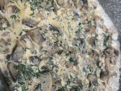 Šampinjonai grietinėlės padaže Žingsnis 3