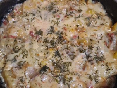 Bulvės su mėsa, daržovėmis ir sūriu Žingsnis 9