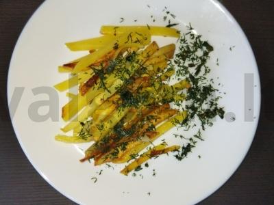 Keptos bulvės su rūkyta šonine pagrindine nuotrauka