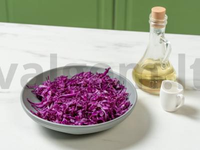 Mėlynoji kopūstų salotos Žingsnis 4