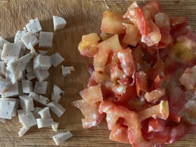 Salotas su dešra, paprika ir imbieru Žingsnis 1