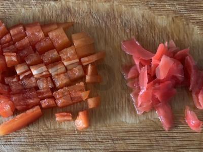 Salotas su dešra, paprika ir imbieru Žingsnis 2