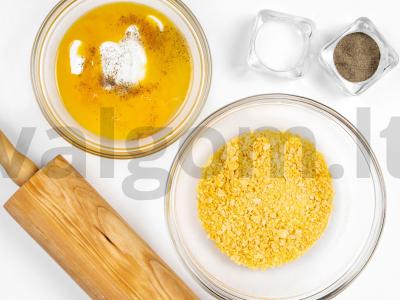 Vištienos blauzdelės dribsniuose Žingsnis 2