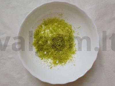 Šokoladiniai saldainiai su kalkių ir kakavos pabarstymu Žingsnis 1