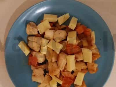 Vištienos krūtinėlė su daržovėmis ir sūriu Žingsnis 5