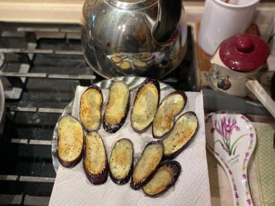 Kepti baklažanai su prieskoniais Žingsnis 3