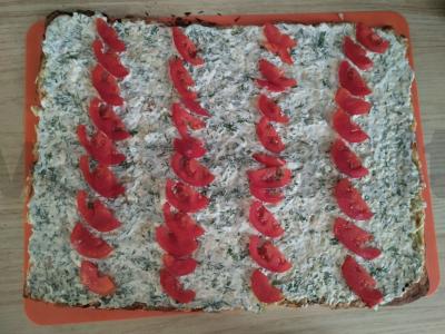 Cukinijų ritinys su pomidorais ir žolelėmis Žingsnis 6