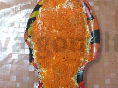 Silkė po šilta skraiste iš daržovių Žingsnis 4