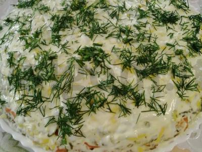 Salotas „Švelnus“ su vištienos kepenėlėmis pagrindine nuotrauka