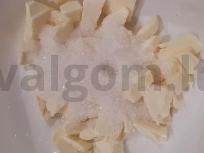 Skaniausias brownies su bananais ir šokoladu Žingsnis 1