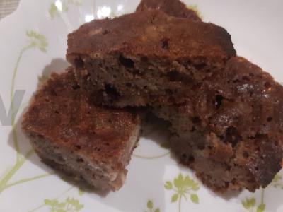 Skaniausias brownies su bananais ir šokoladu pagrindine nuotrauka