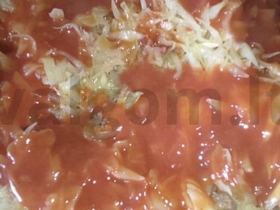 Troškinta kopūstai su rūkytomis dešromis, mėsa ir daržovėmis Žingsnis 4