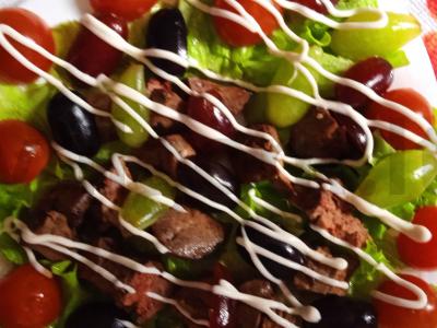 Salotas su kepenimis ir vynuogėmis Žingsnis 4