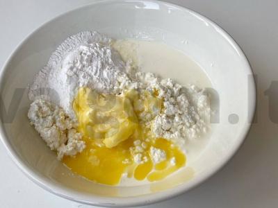 Varškės pyragas „Trys šokoladai“ Žingsnis 2