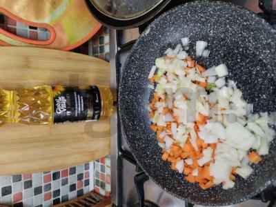 Pomidorų sriuba su kukurūzais ir ryžiais Žingsnis 2