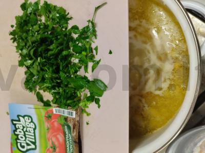 Pomidorų sriuba su kukurūzais ir ryžiais Žingsnis 5