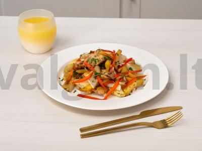 Bulvės su kalakutienos filė ir daikonu pagrindine nuotrauka