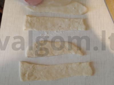 Pyragėliai su dešra Žingsnis 2