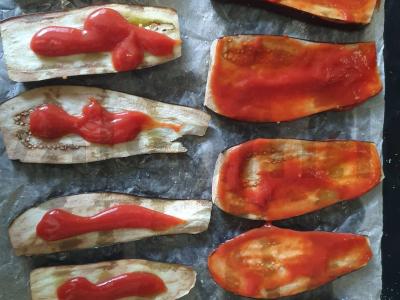 Kepti baklažanai Žingsnis 3