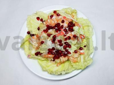 Lengvas salotas su granatais ir žolelėmis pagrindine nuotrauka