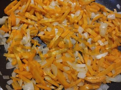 Cukinijų ritinys su morkomis Žingsnis 4