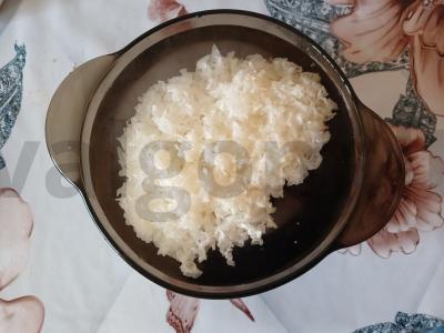 Koralo grybo salotas su jūros kopūstais Žingsnis 1