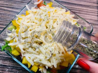 Salotas su sūriu ir provanso žolelėmis „Įvairiaspalvis“ Žingsnis 5