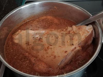 Kiaulienos kulšelis aluje su medumi ir adžika Žingsnis 3