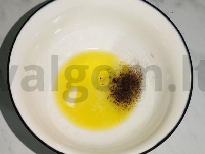 Pieninė kukurūzai su česnaku ir žolelėmis Žingsnis 2