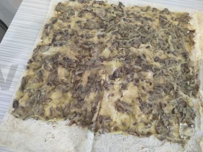 Tortilijos su bulvių koše ir grybais tešloje Žingsnis 4