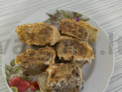 Tortilijos su bulvių koše ir grybais tešloje pagrindine nuotrauka