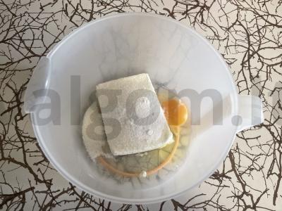 Varškės blynai su ryžių miltais Žingsnis 1