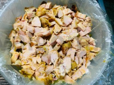 Kalakutų salotos „Gribų“ Žingsnis 6