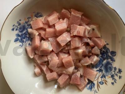 Patiekalas „Berro“ iš bulvių ir kiaulienos Žingsnis 3