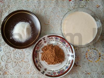 Suflė iš rauginto pieno, kakavos ir banano Žingsnis 2