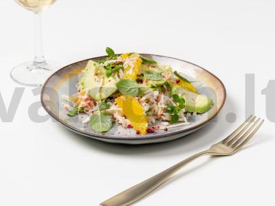 Krabų salotos su apelsinais pagrindine nuotrauka