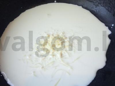 Upėtakis su grietinėlės, ikrų ir mocarelos padažu Žingsnis 3