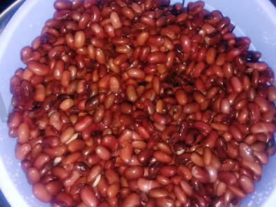 Salotos su pupelėmis, kumpiu ir korėjietiška morkyte Žingsnis 1