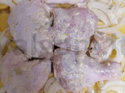 Vištiena, kepta su bulvėmis po sūriu Žingsnis 2