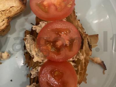 Kruasanas su omletu ir tunu Žingsnis 4