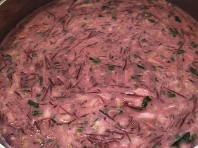 Šaltas burokėlių sriuba klasikinis Žingsnis 6