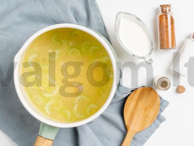 Grietinėlės sriuba su krabais ir bekonu Žingsnis 3