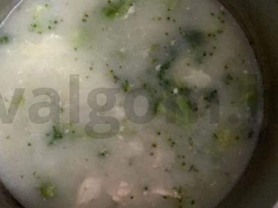 Grietinėlės sriuba su brokoliais ir vištiena Žingsnis 8