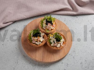 Karališkas salotas su Pekino kopūstu tartaletėje Žingsnis 2